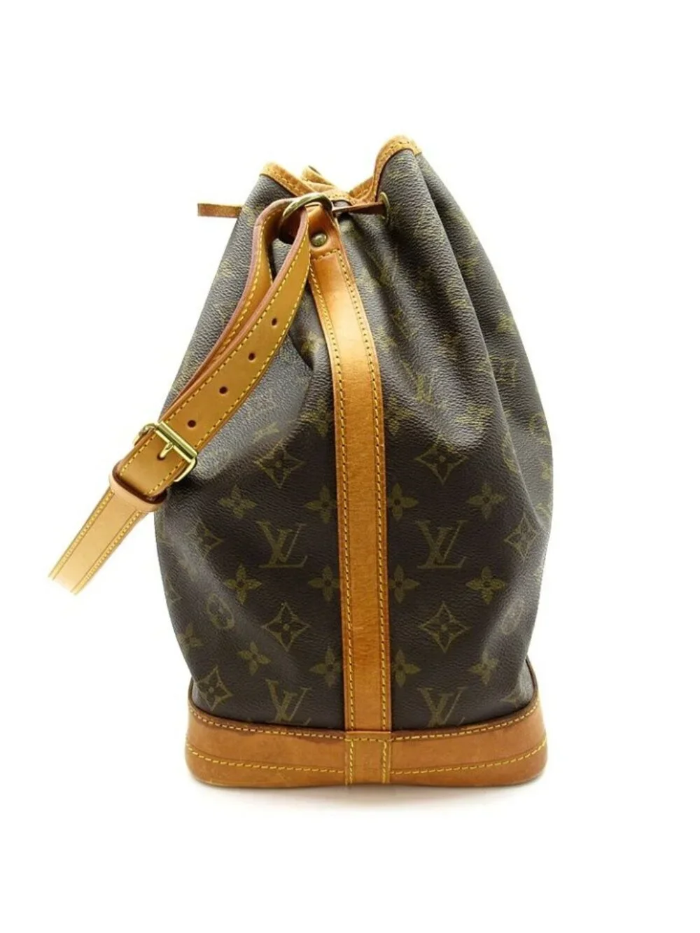 Louis Vuitton Noe Monogram Shoulder Bag Brown